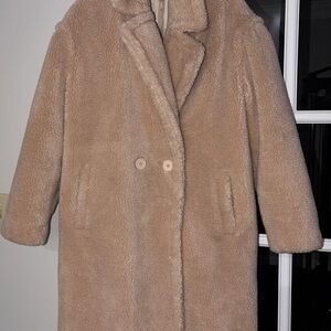 INC International Concepts nude pink Teddy Coat